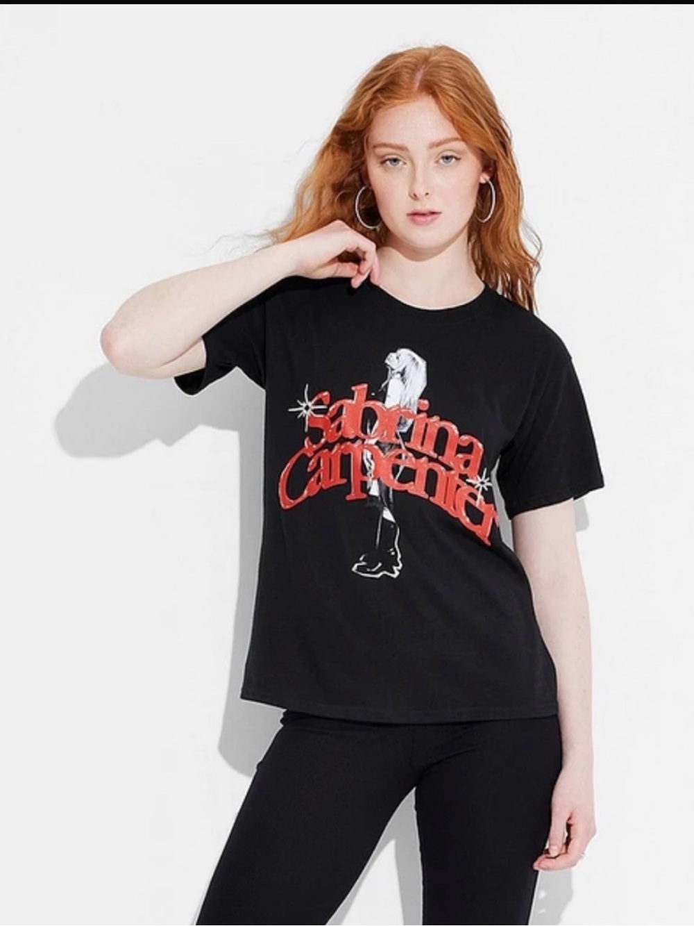 Sabrina Carpenter Black Short Sleeve Graphic Tee